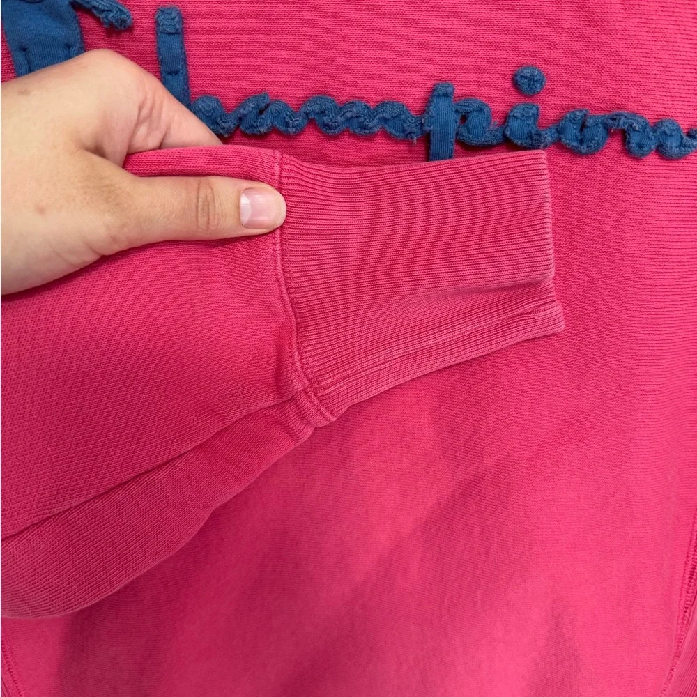 Champion Women's Pink Sweatshirt with Blue Logo in size S - Picture 6 of 9